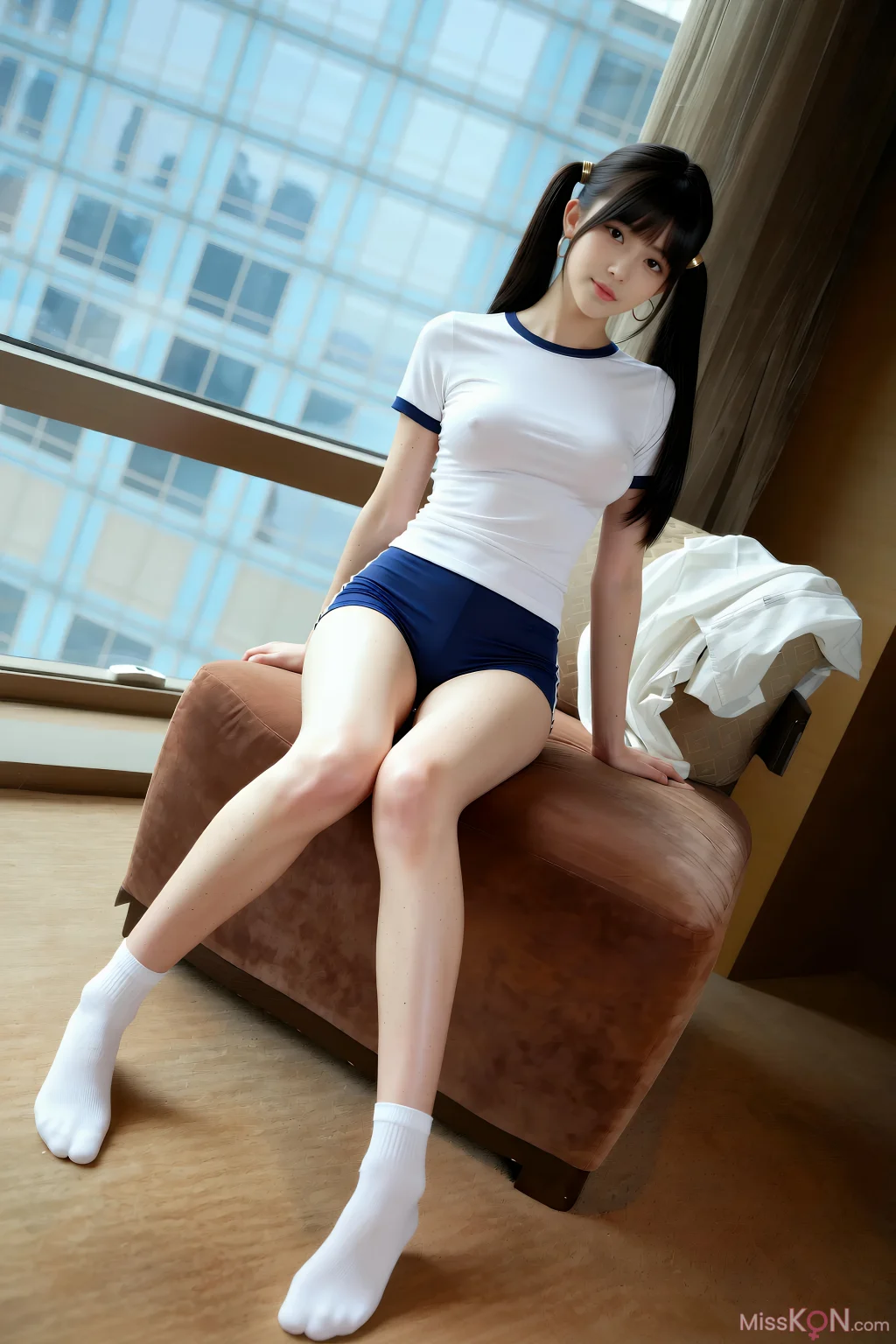 [AIGirl] 柚柚sasa 白T运动短裤 (63 photos) – Page 3