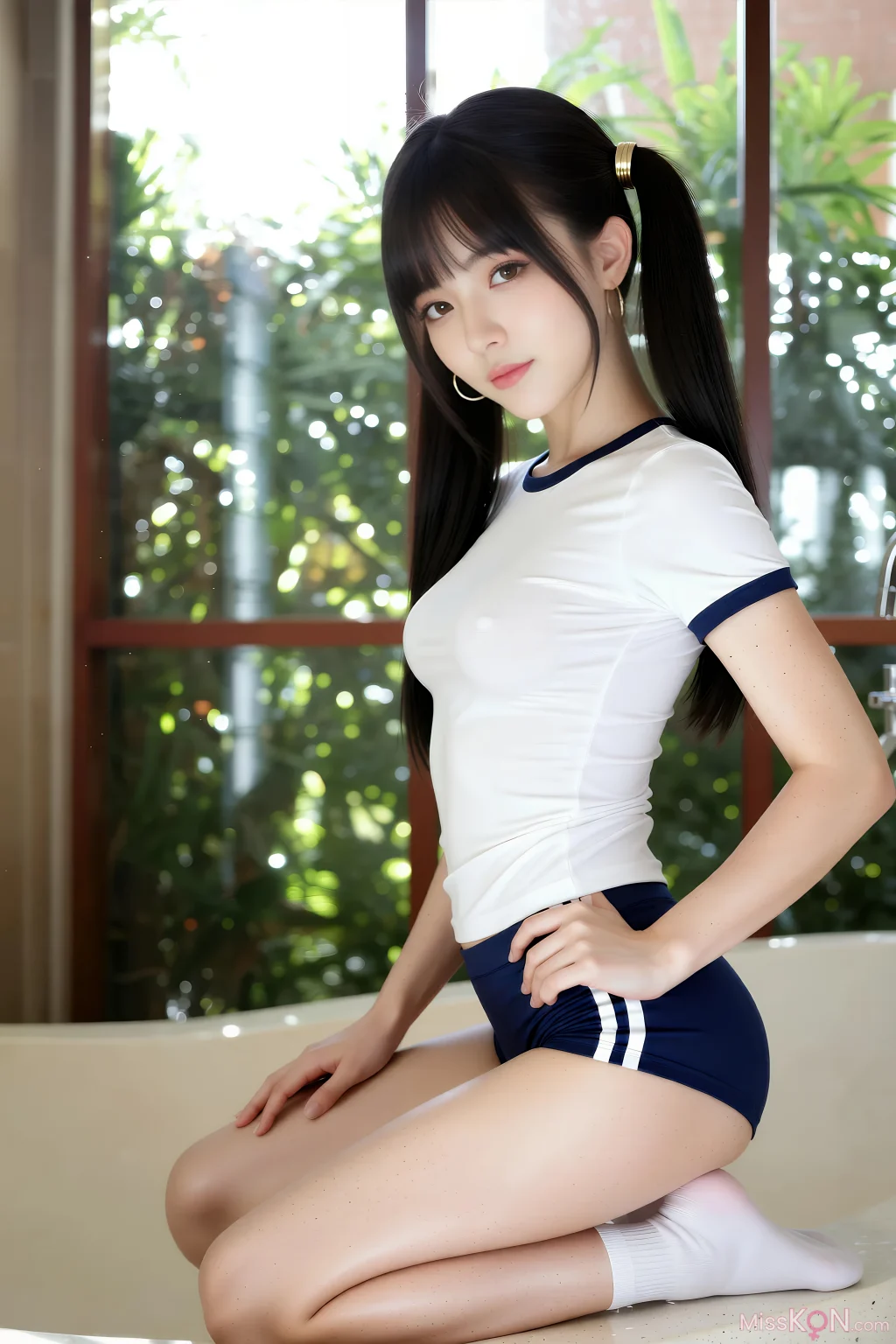 [AIGirl] 柚柚sasa 白T运动短裤 (63 photos) – Page 3