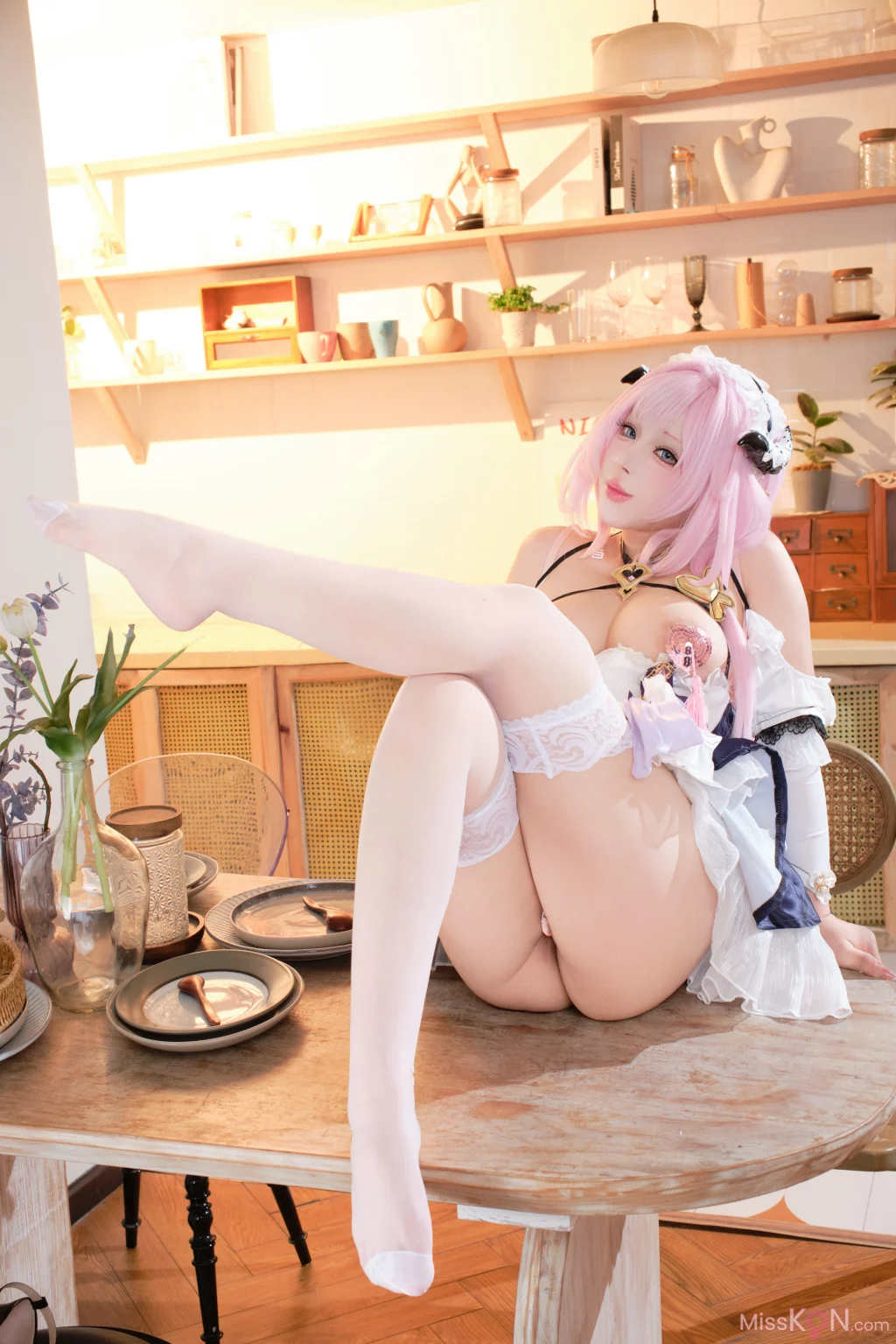 Coser@胡桃喵: 崩坏三 爱莉希雅 女仆 (125 photos)