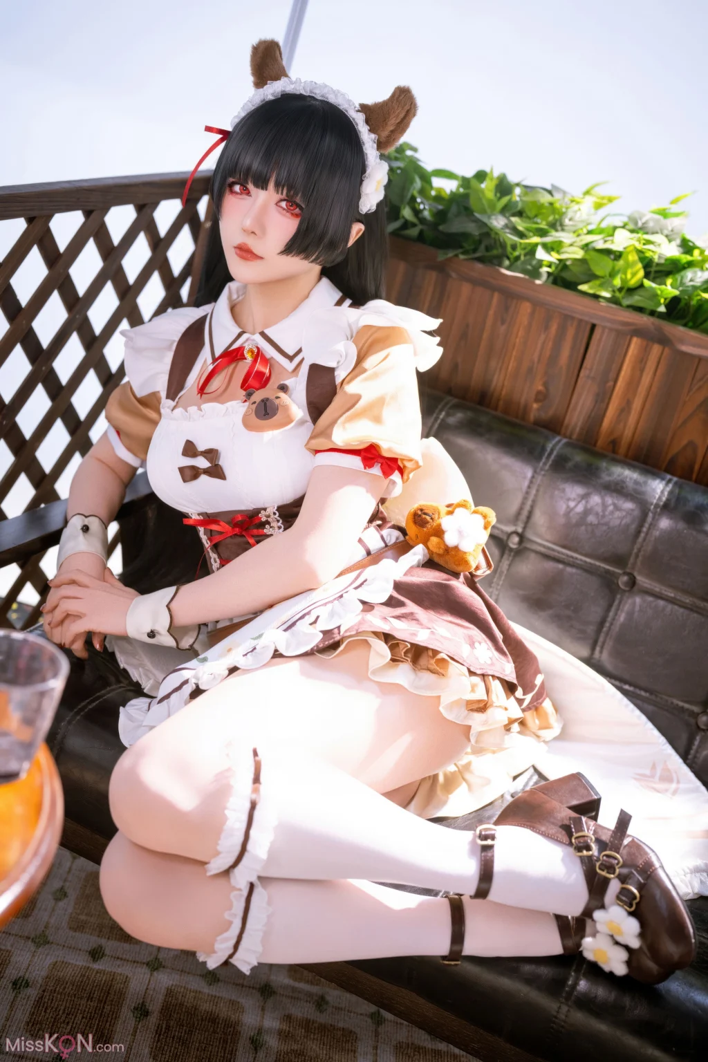 Coser@星之迟迟Hoshilily: 2026年04月计划 鸣潮 千咲·联动咖啡女仆 (42 photos)