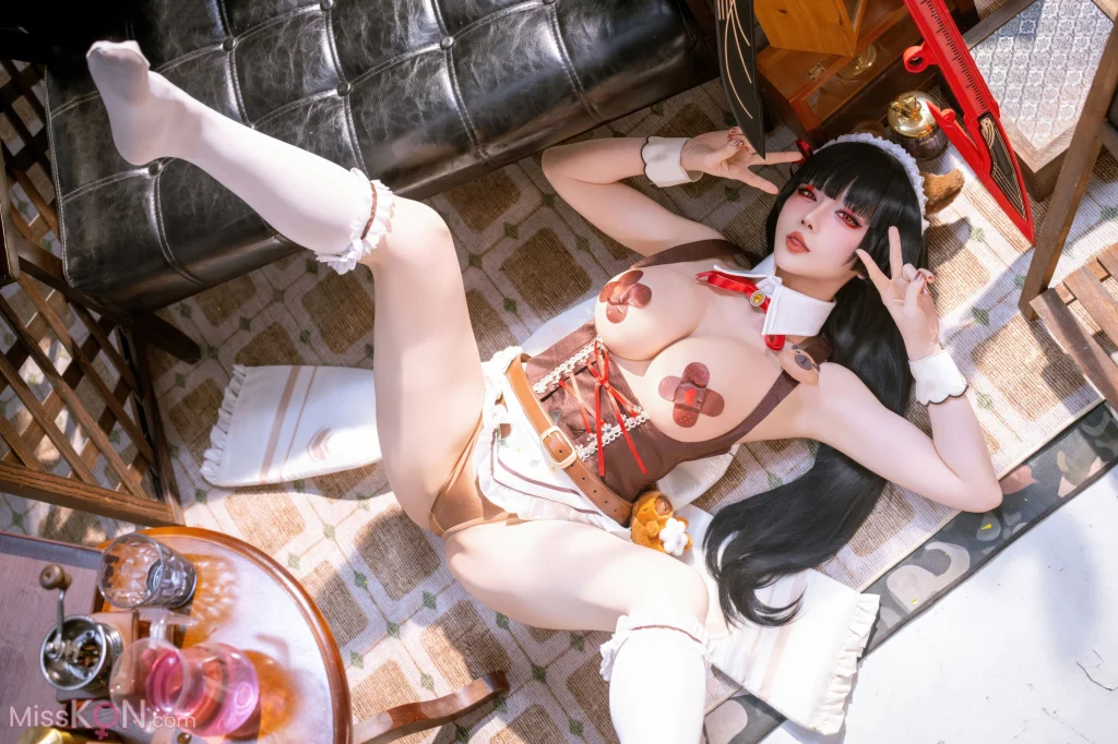 Coser@星之迟迟Hoshilily: 2026年04月计划 鸣潮 千咲·联动咖啡女仆 (42 photos) – Page 2