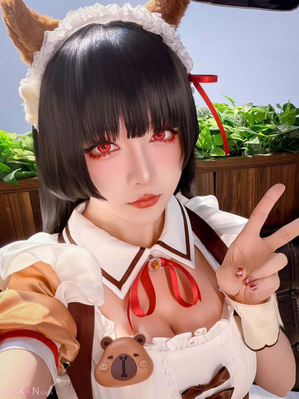 Coser@星之迟迟Hoshilily: 2026年04月计划 鸣潮 千咲·联动咖啡女仆 (42 photos) – Page 2
