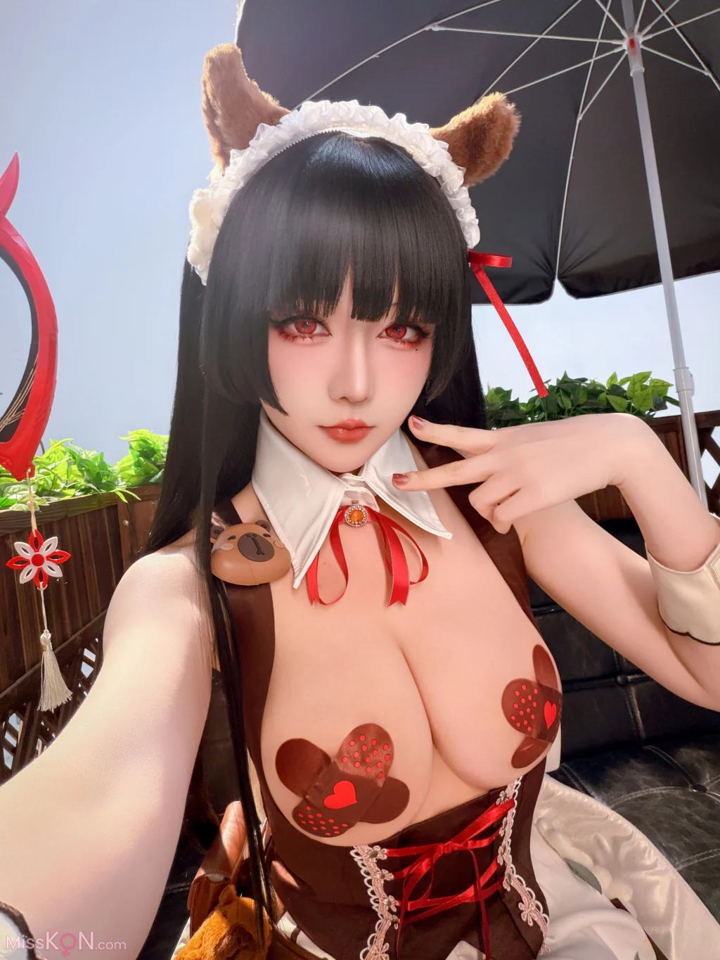 Coser@星之迟迟Hoshilily: 2026年04月计划 鸣潮 千咲·联动咖啡女仆 (42 photos) – Page 2