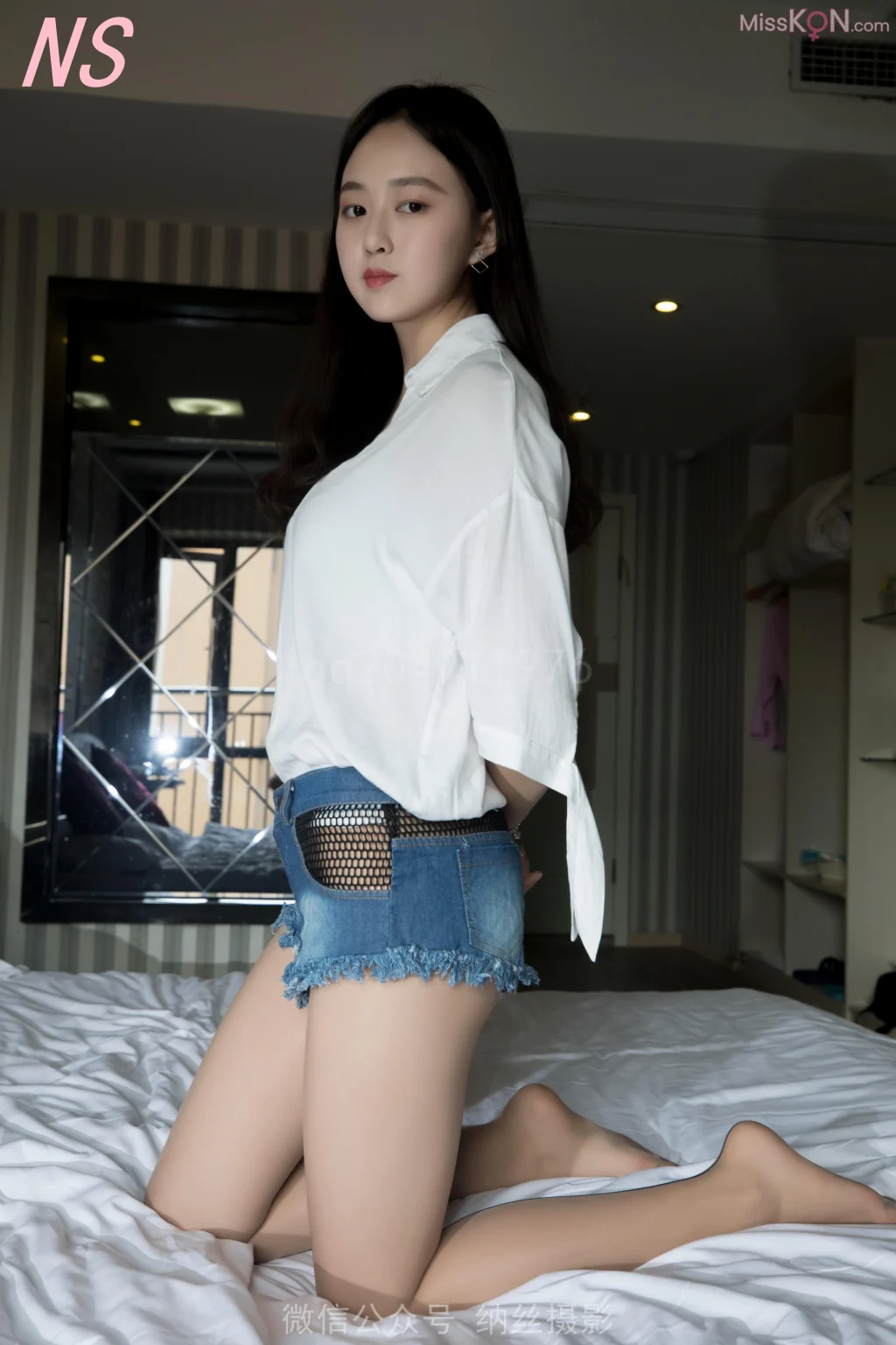 [NS纳丝摄影] No.003 叶蓉牛仔短袖肉丝 (92 photos) – Page 2