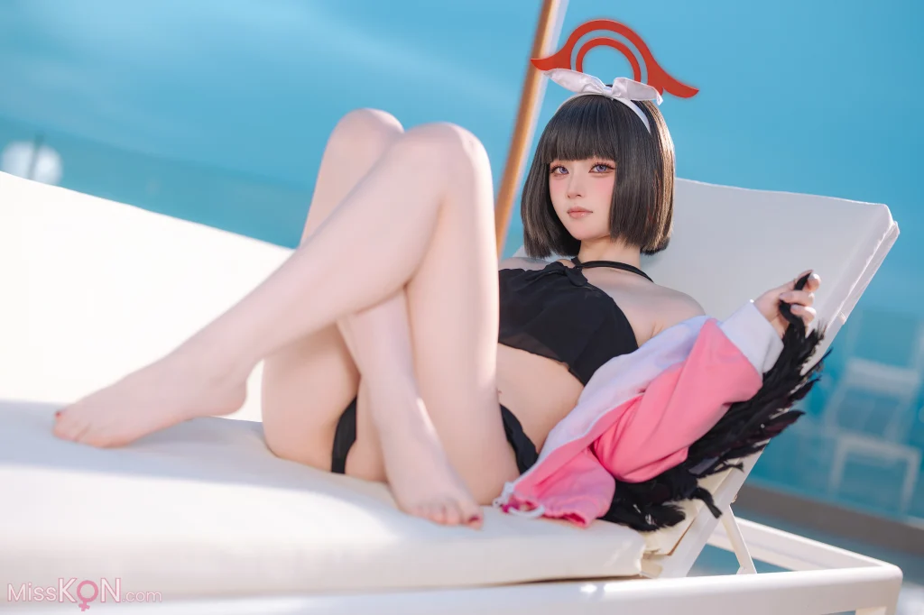 Coser@屿鱼: 蔚蓝档案 静山真白泳装 (30 photos)