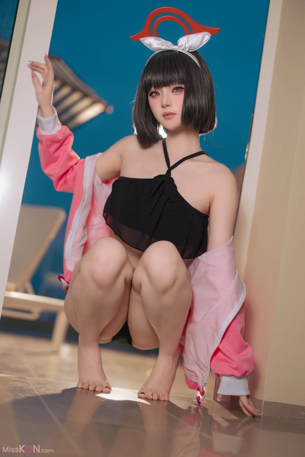 Coser@屿鱼: 蔚蓝档案 静山真白泳装 (30 photos)
