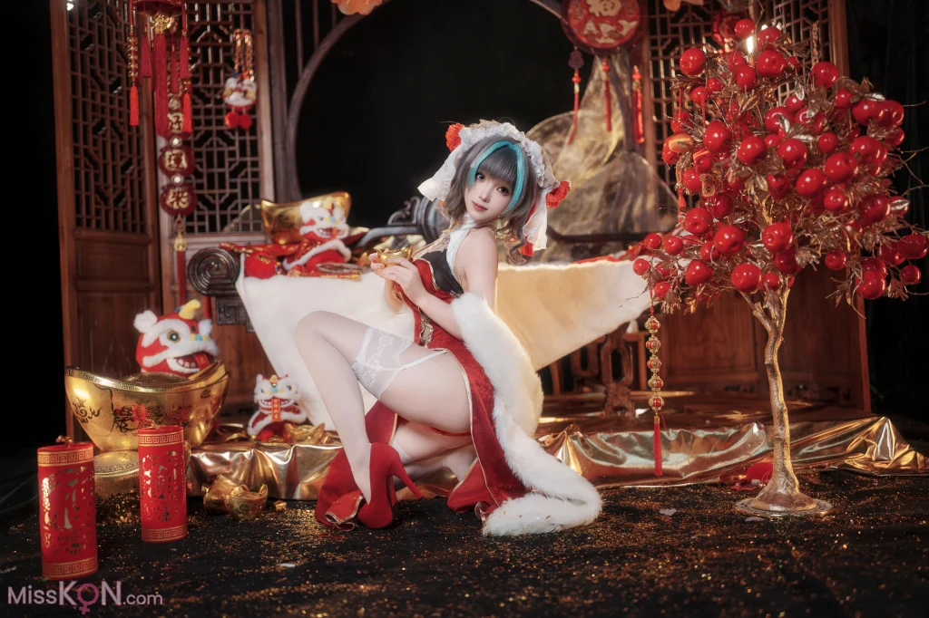Coser@Bangni邦尼: 碧蓝航线 柴郡新春旗袍 (81 photos + 8 videos)