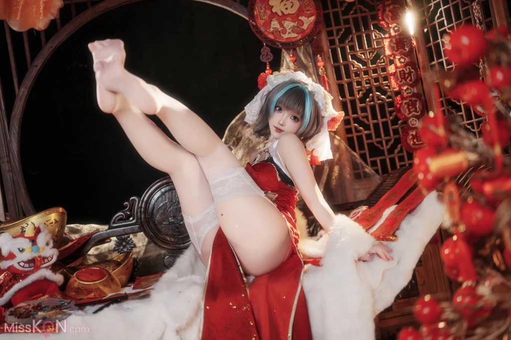 Coser@Bangni邦尼: 碧蓝航线 柴郡新春旗袍 (81 photos + 8 videos)