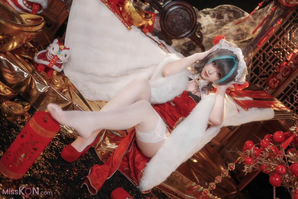 Coser@Bangni邦尼: 碧蓝航线 柴郡新春旗袍 (81 photos + 8 videos)