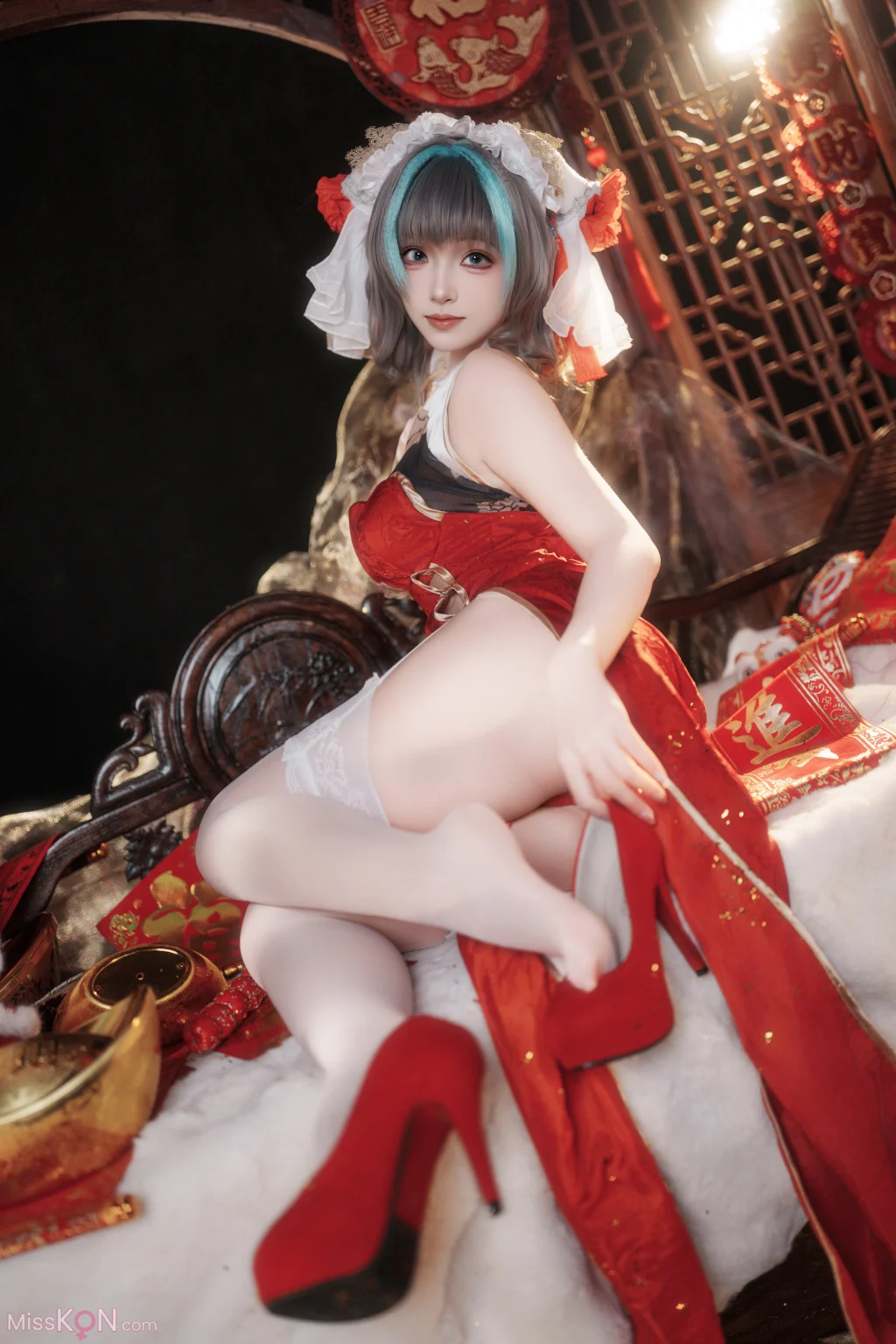 Coser@Bangni邦尼: 碧蓝航线 柴郡新春旗袍 (81 photos + 8 videos) – Page 2