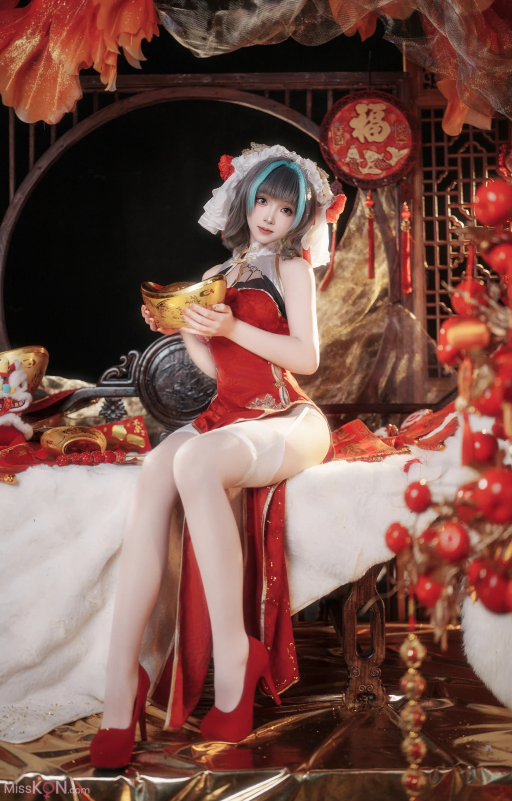 Coser@Bangni邦尼: 碧蓝航线 柴郡新春旗袍 (81 photos + 8 videos) – Page 2