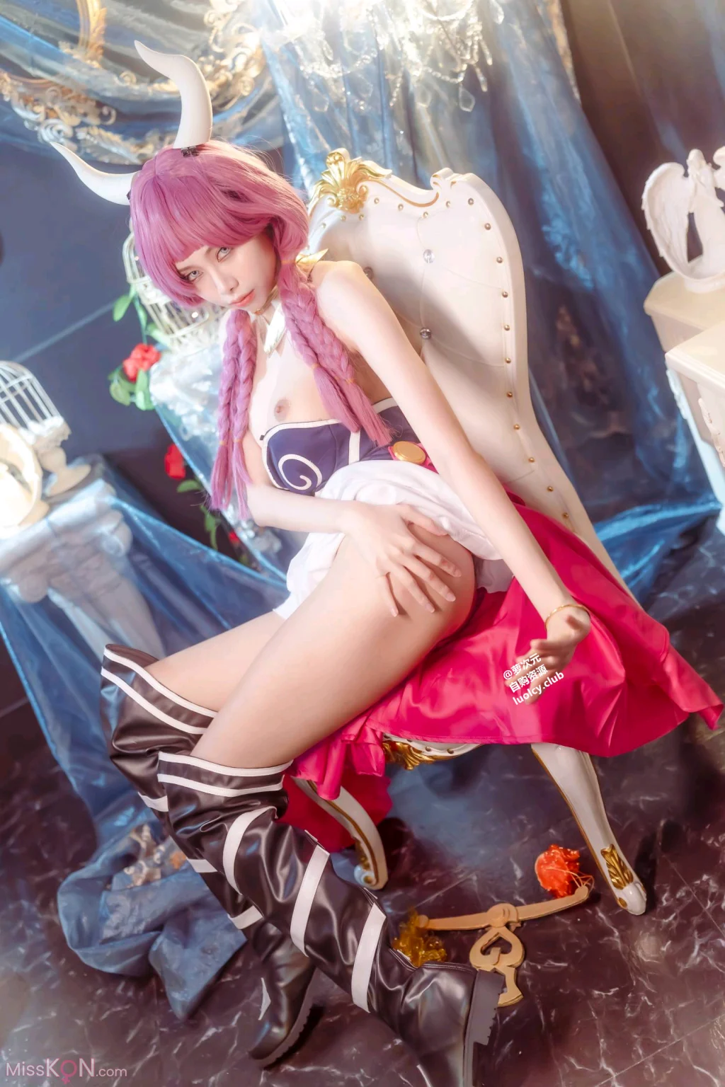 Coser@Haruka_ハルカ (Haruka芸希): 阿烏拉給我脫掉!｜雙女神的秘密快樂時光 (70 photos + 1 video)
