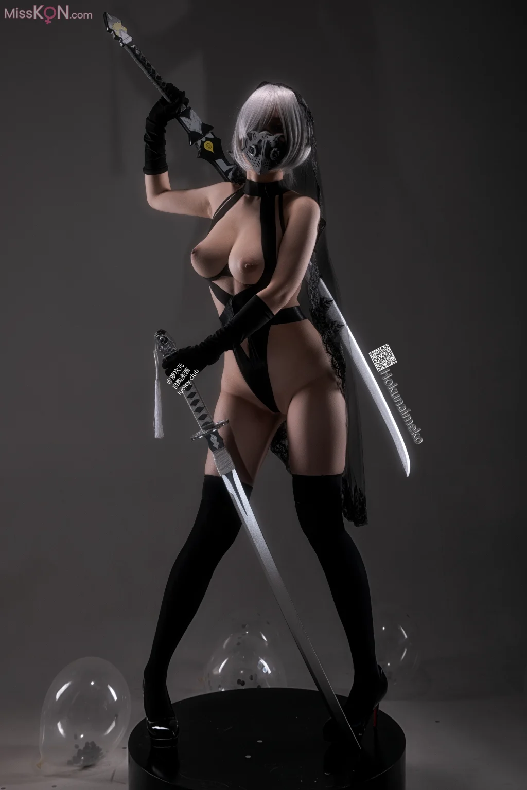 Coser@Hokunaimeko (北乃芽子): 8K 火华NieRAutomata_2B (71 photos + 2 videos)