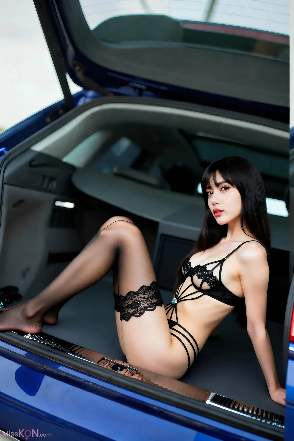 [AIGirl] 茗梓 车内黑丝 (74 photos)
