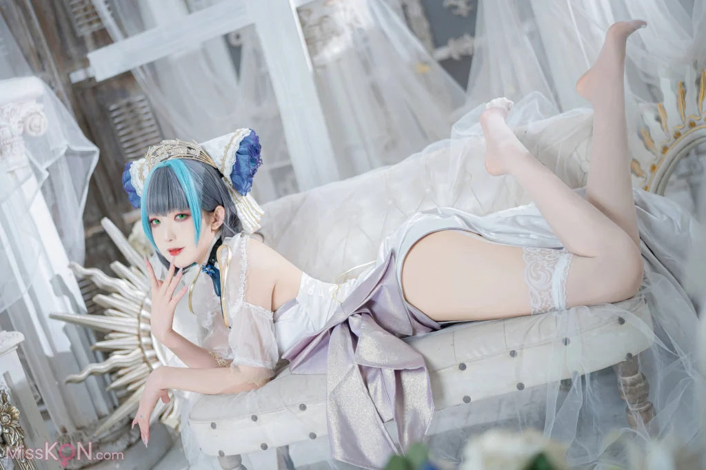 Coser@封疆疆v: 碧蓝航线 柴郡誓约礼服 (18 photos)