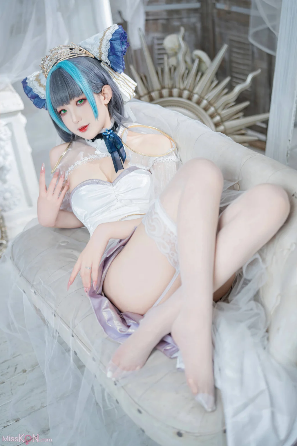 Coser@封疆疆v: 碧蓝航线 柴郡誓约礼服 (18 photos)