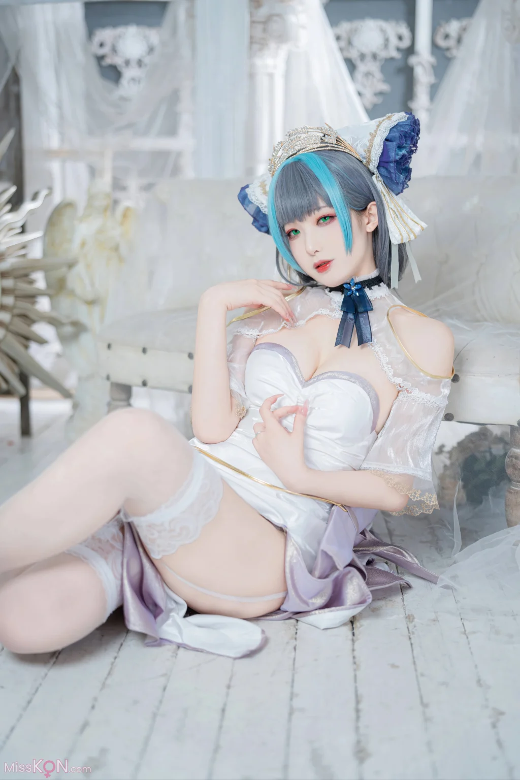 Coser@封疆疆v: 碧蓝航线 柴郡誓约礼服 (18 photos)