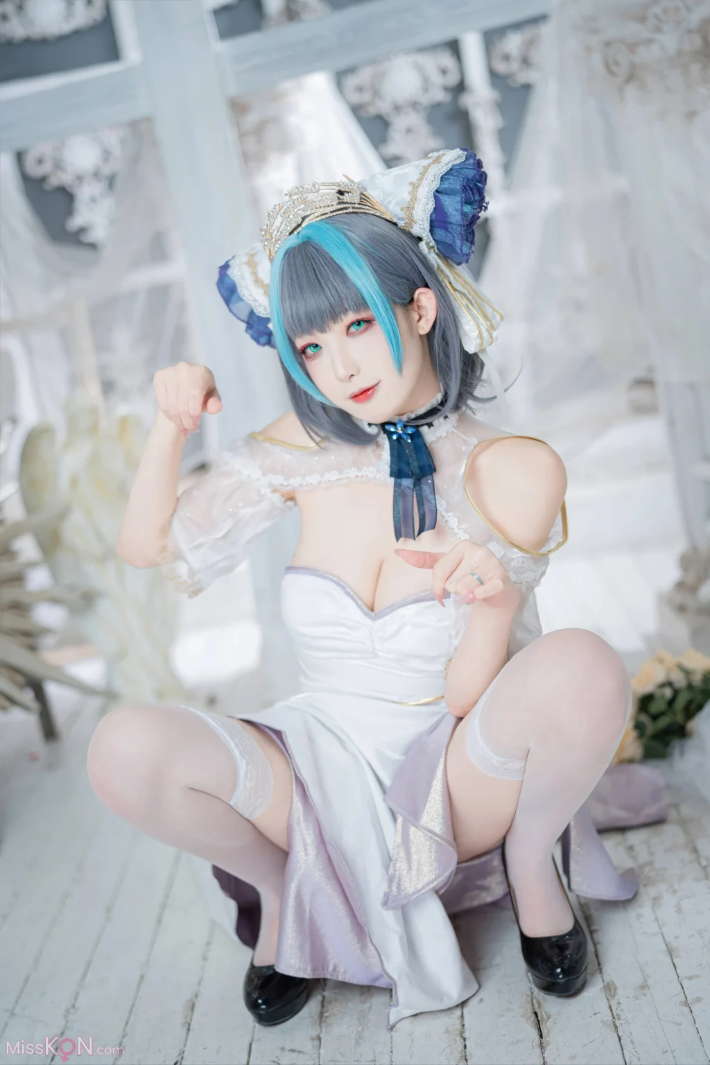 Coser@封疆疆v: 碧蓝航线 柴郡誓约礼服 (18 photos)