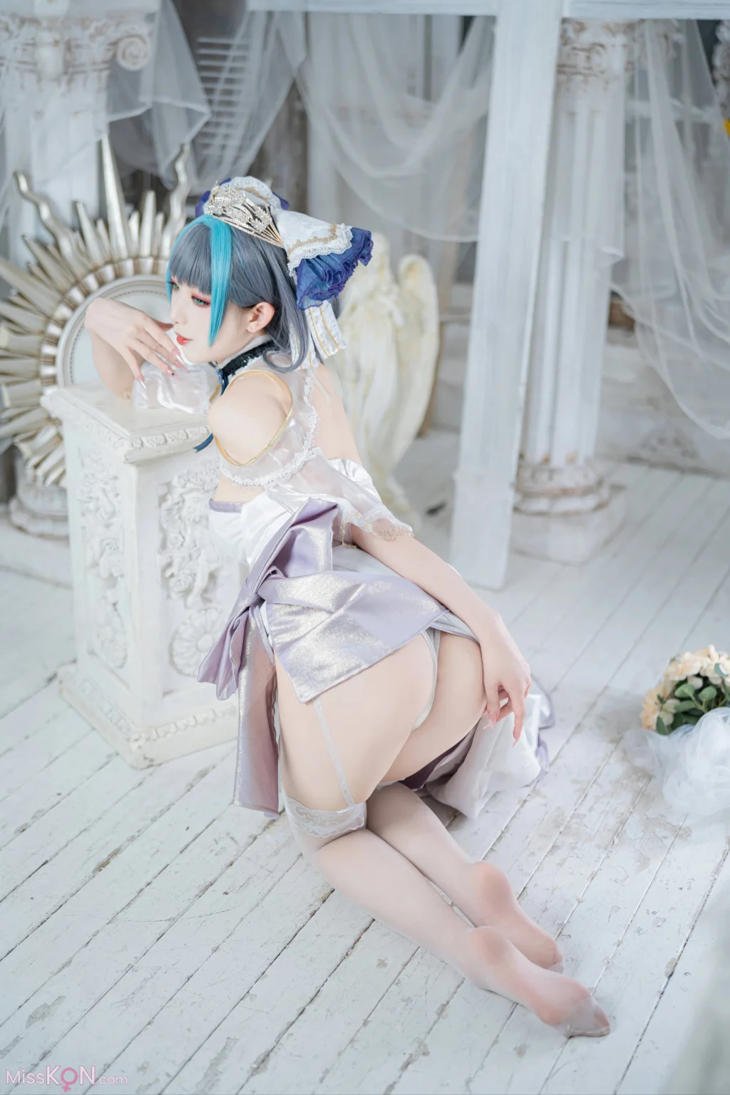 Coser@封疆疆v: 碧蓝航线 柴郡誓约礼服 (18 photos)