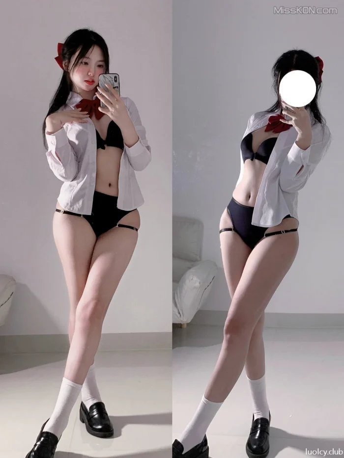 Coser@你的真真u: JK蝴蝶结学妹 (64 photos + 5 videos)