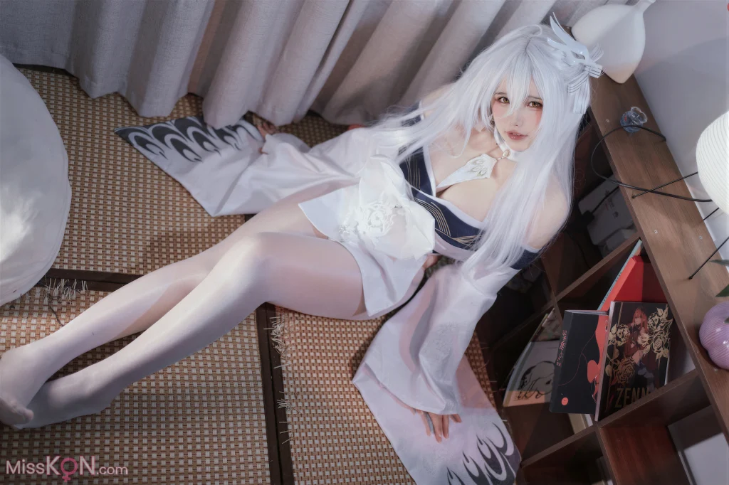 Coser@阿半今天很开心: 碧蓝航线 白凤 和服 (60 photos + 1 video)