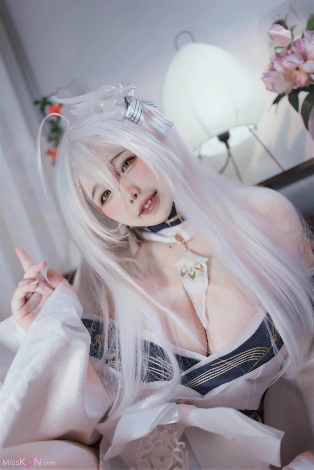 Coser@阿半今天很开心: 碧蓝航线 白凤 和服 (60 photos + 1 video)