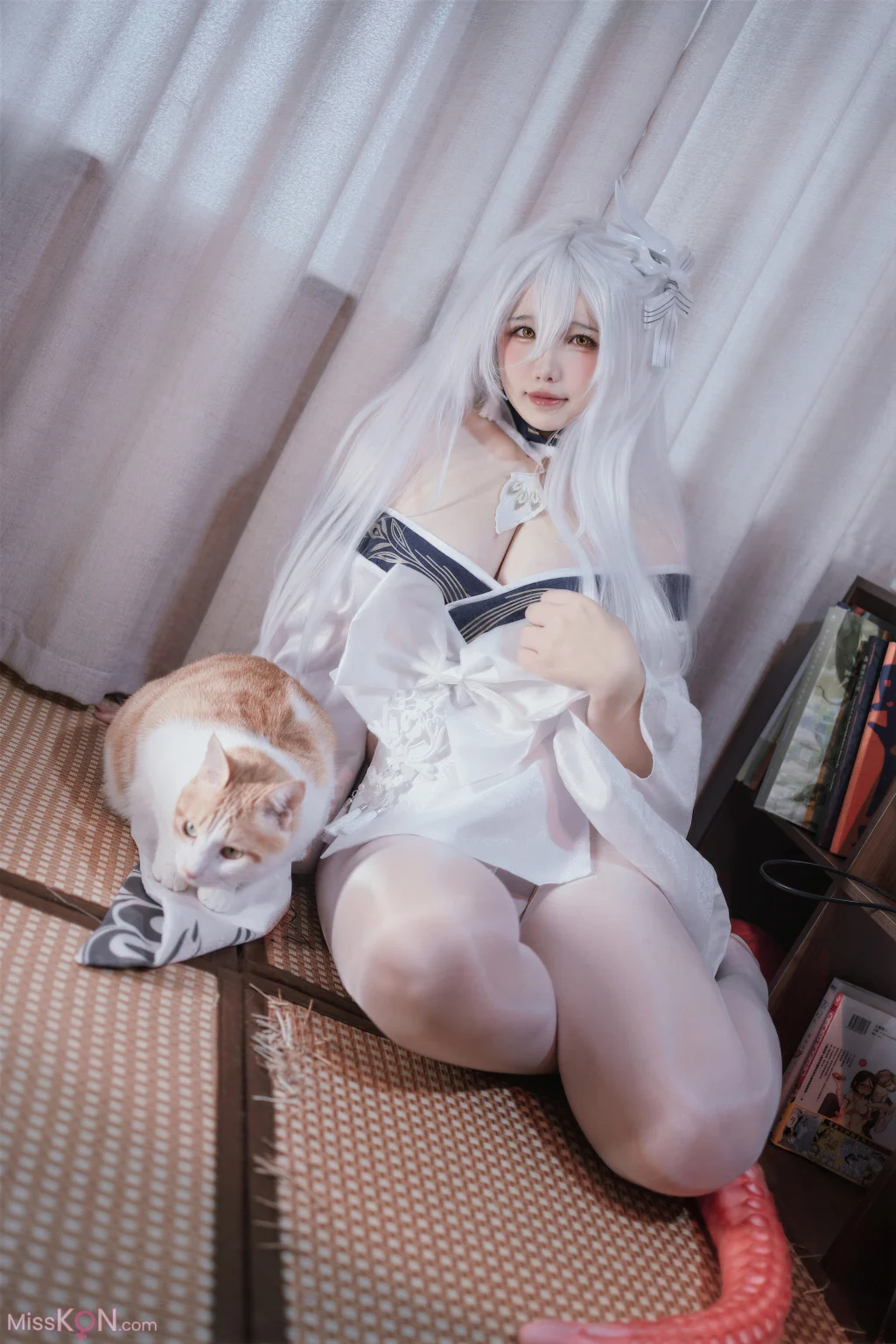 Coser@阿半今天很开心: 碧蓝航线 白凤 和服 (60 photos + 1 video)