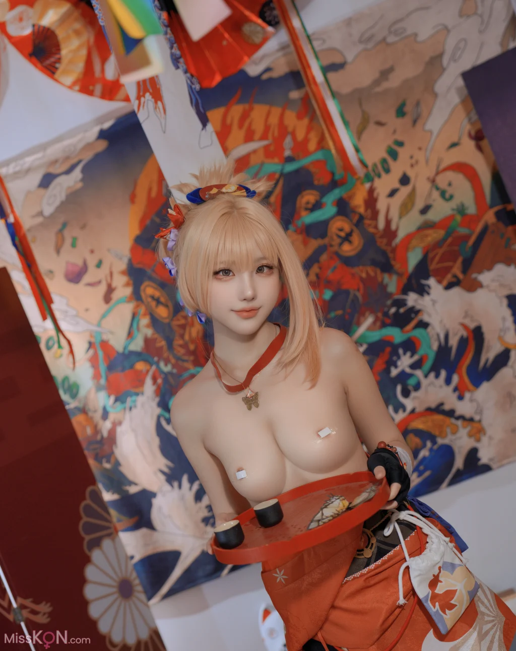 Coser@CatDemon喵崽 (你的喵崽): 原神 宵宫+S (111 photos)