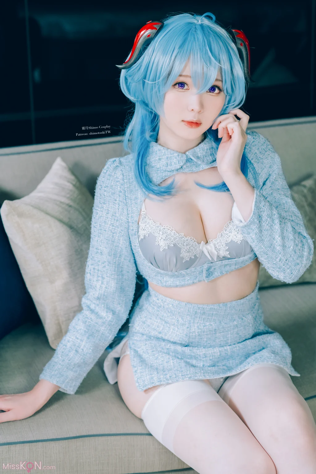 Coser@霜月shimo: Ganyu lingerie (15 photos)