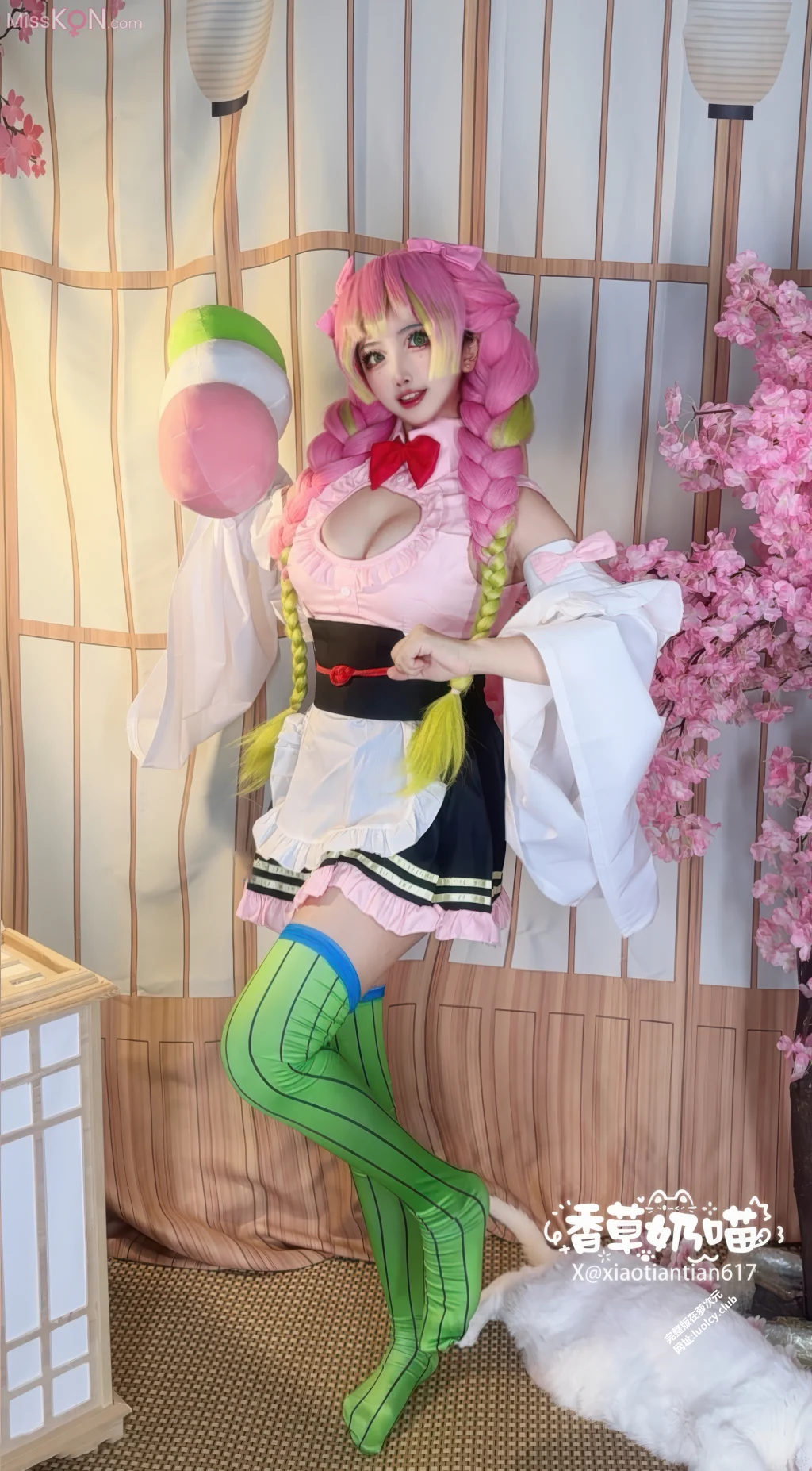 Coser@香草奶喵: 蜜璃女仆 (62 photos + 30 videos) – Page 3