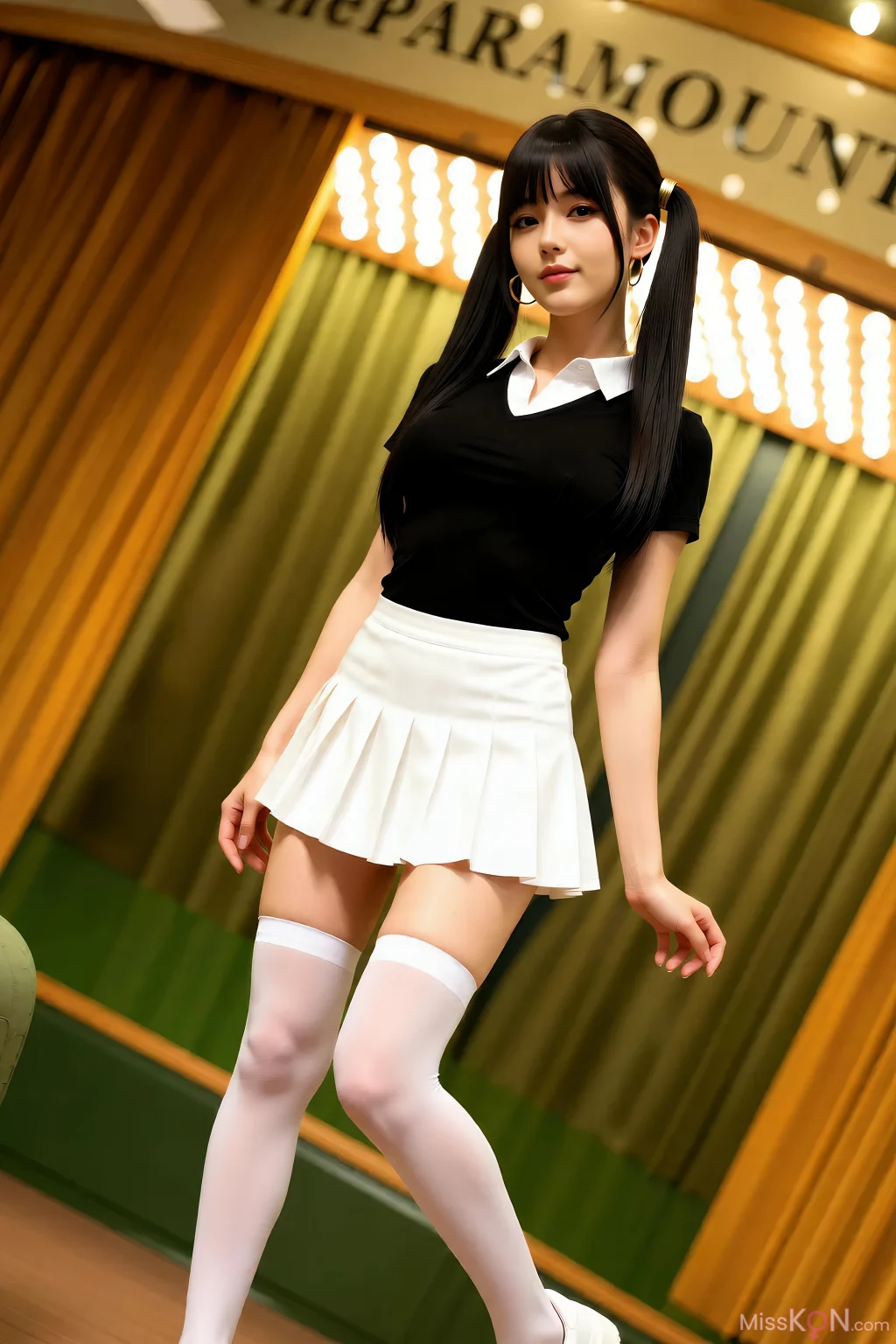 [AIGirl] 柚柚sasa 白色百褶裙 (85 photos)