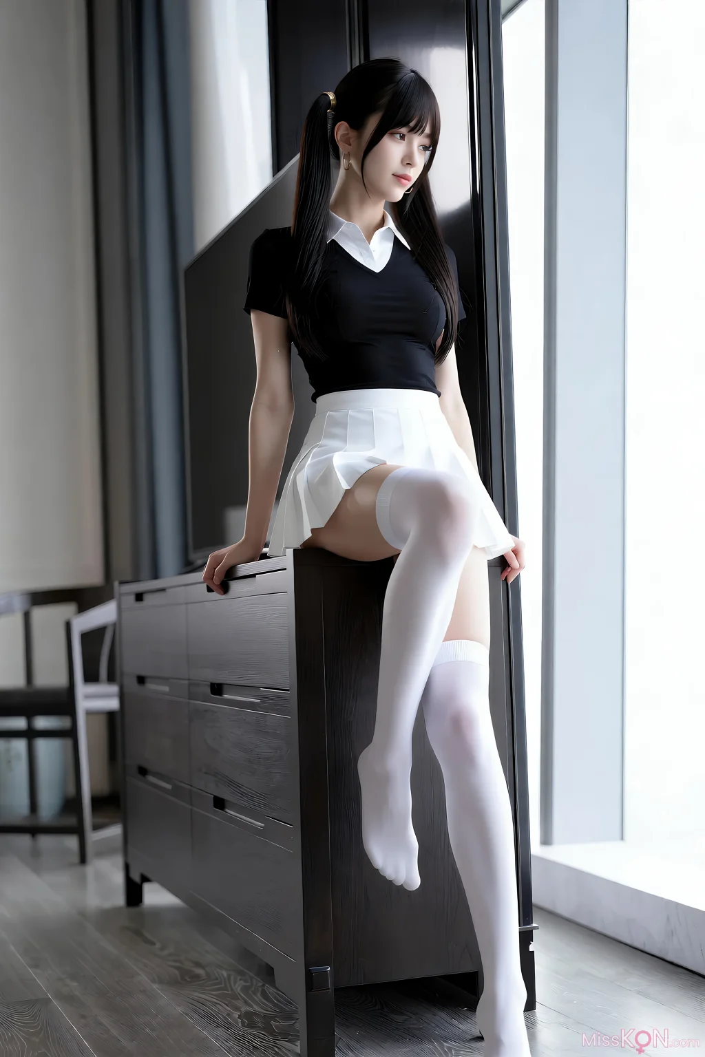 [AIGirl] 柚柚sasa 白色百褶裙 (85 photos) – Page 2