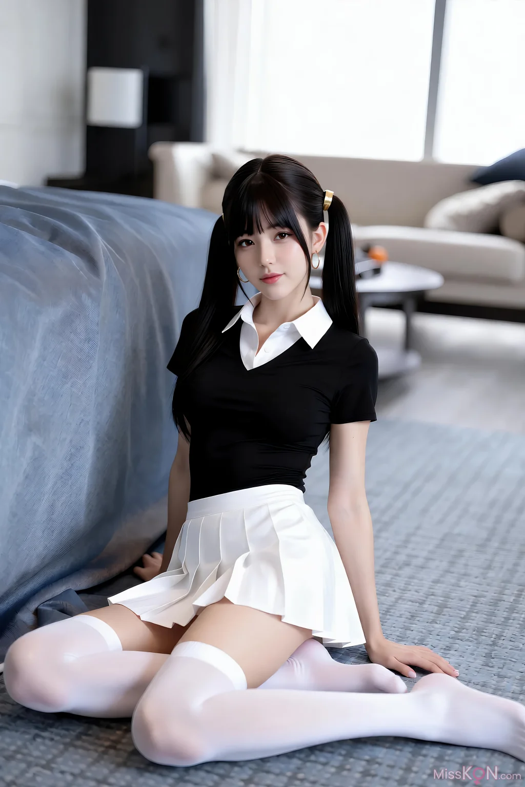 [AIGirl] 柚柚sasa 白色百褶裙 (85 photos) – Page 2