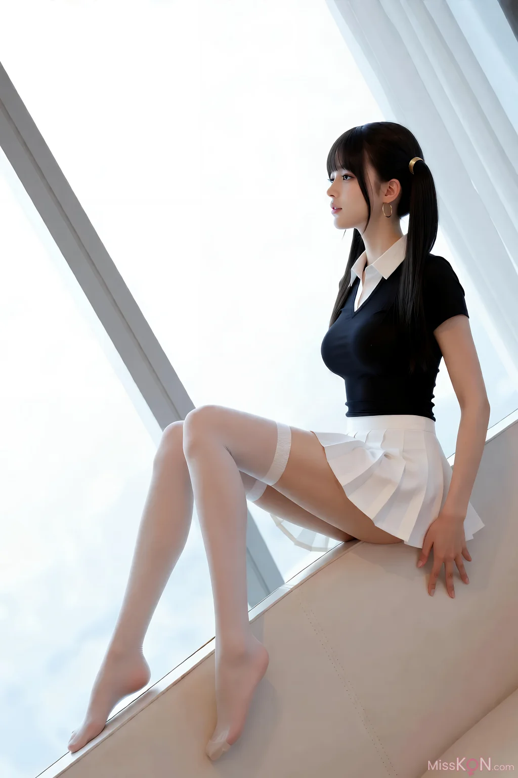 [AIGirl] 柚柚sasa 白色百褶裙 (85 photos) – Page 2