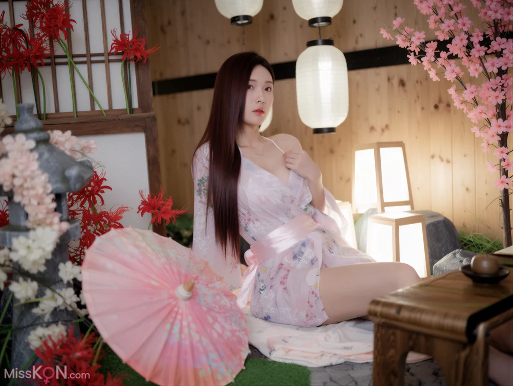 [AI Enhanced] [Bimilstory] Hayun (하윤): Vol.16 Cherry Blossom Date (61 photos)
