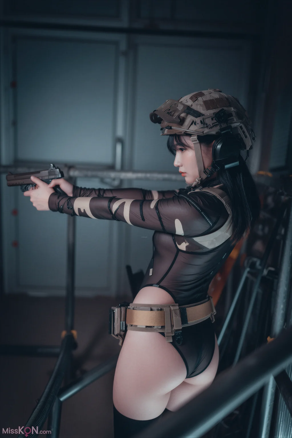 [AI Enhanced] DJAWA Photo: Pia (피아) – Loose and Tight Combat Green & Camo (76 photos)