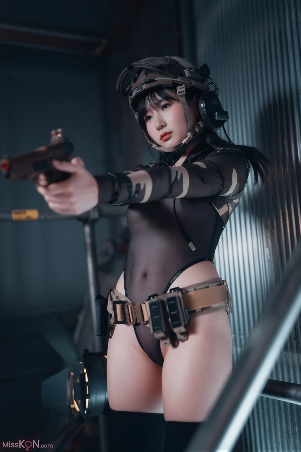[AI Enhanced] DJAWA Photo: Pia (피아) – Loose and Tight Combat Green & Camo (76 photos)