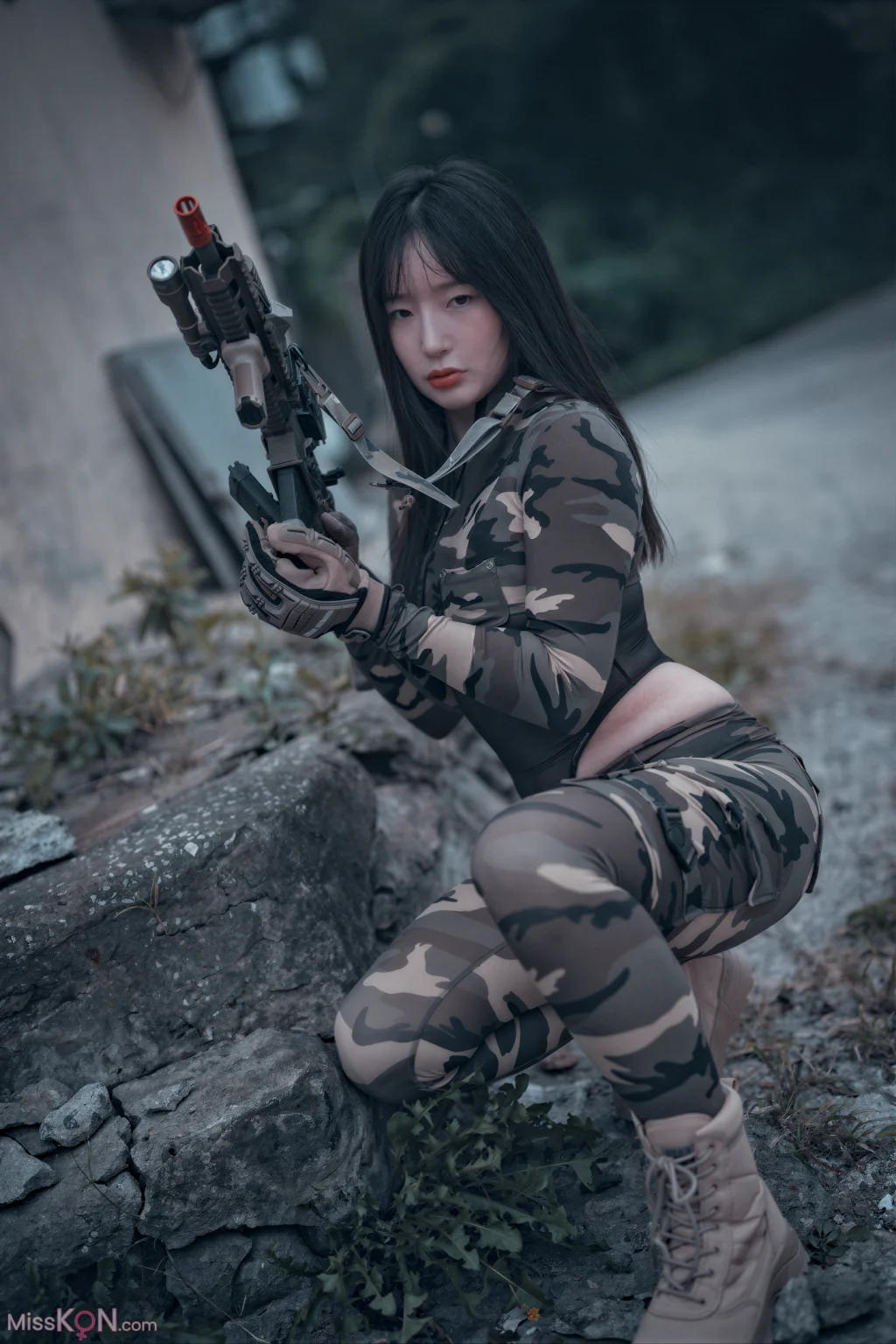 [AI Enhanced] DJAWA Photo: Pia (피아) – Loose and Tight Combat Green & Camo (76 photos) – Page 3