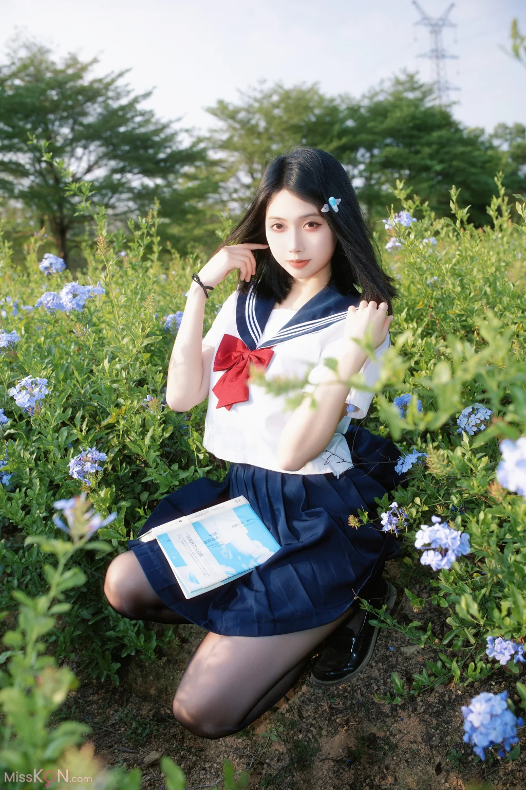 Coser@七只红豆: 蓝花JK (39 photos)