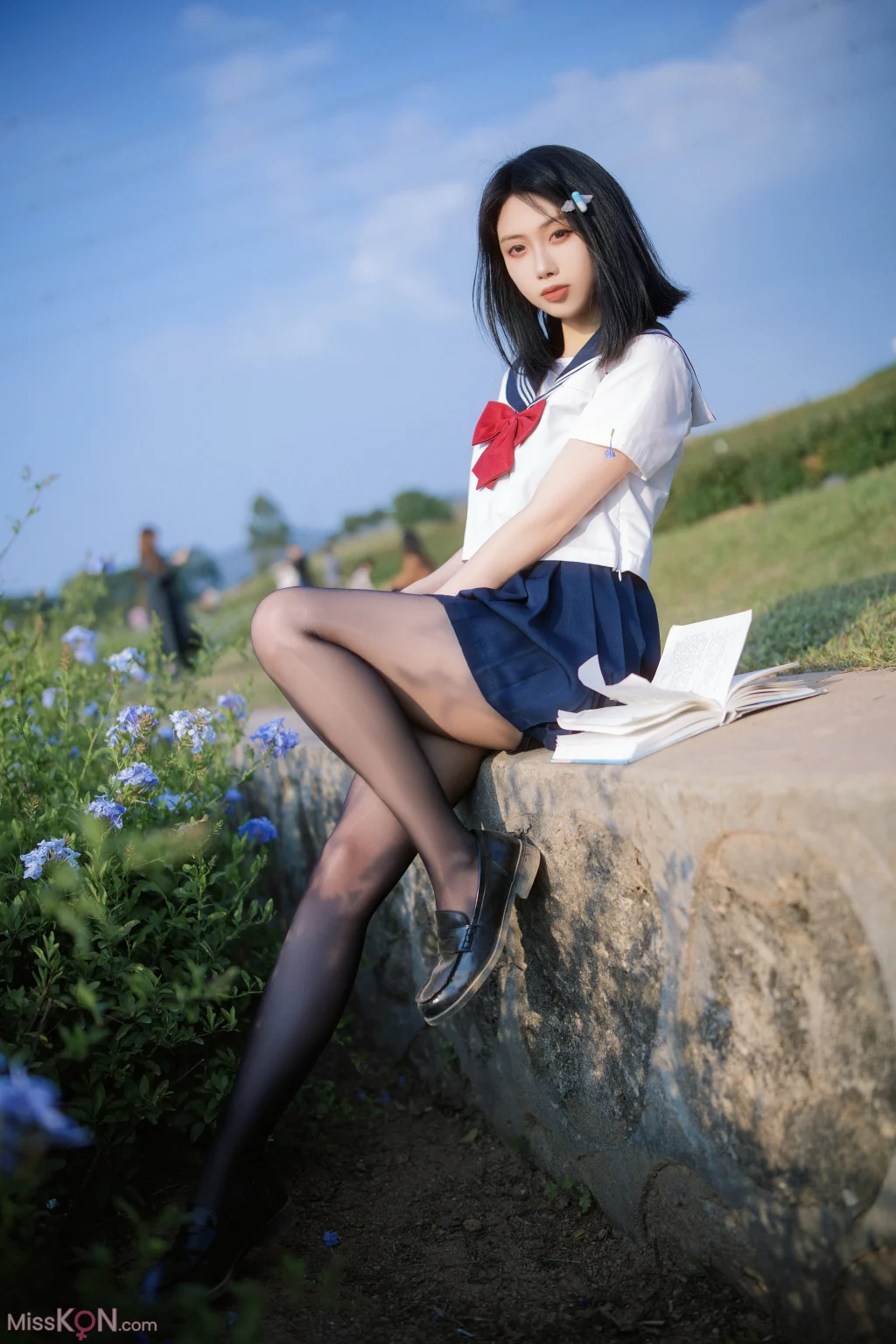 Coser@七只红豆: 蓝花JK (39 photos)