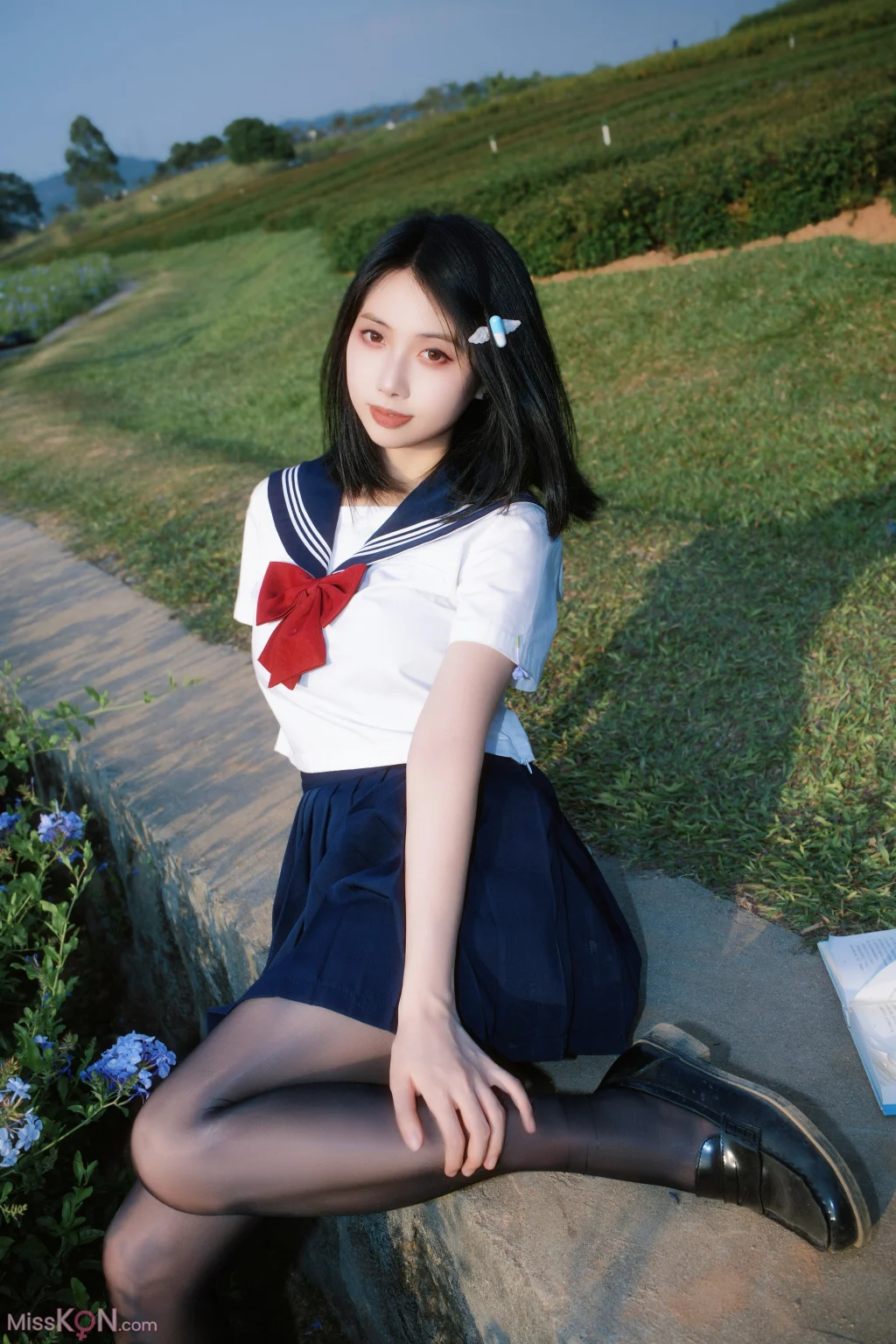Coser@七只红豆: 蓝花JK (39 photos)