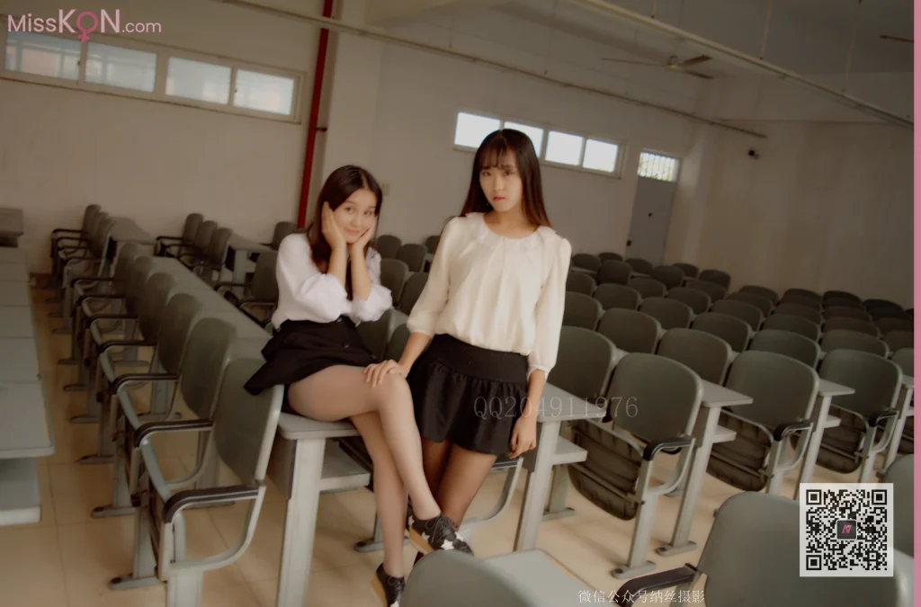 [NS纳丝摄影] No.026: 吴雪儿&张琪 黑丝肉丝课室极致诱惑 (50 photos + 1 video)