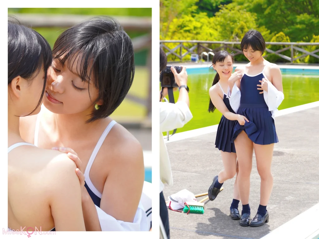 [JP] Kanon Urara (花音うらら) & Monami Suzu (もなみ鈴): In A World Of Beautiful, Pale Blue 美しい水縹の、世界で。 (70 photos)