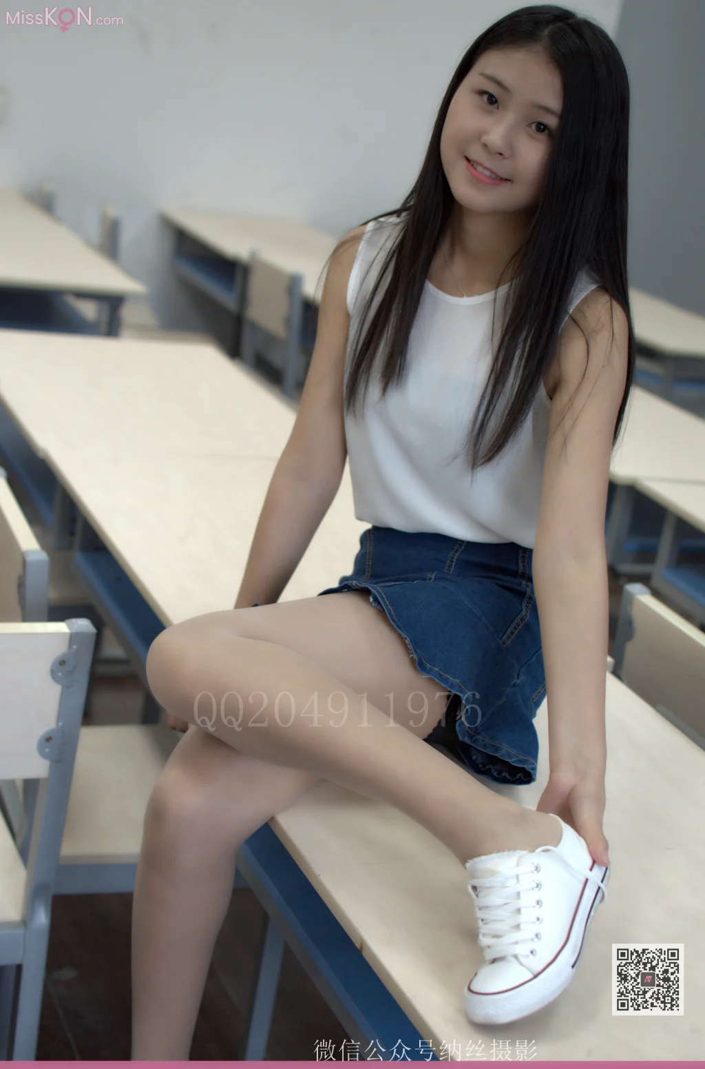 [NS纳丝摄影] No.036: 张允儿 清纯少女课室肉丝脚丫 (71 photos + 1 video)