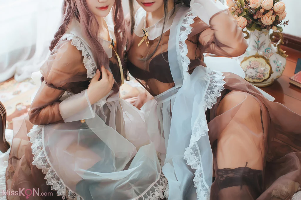 Coser@羽生三未 & 一千只猫薄荷: 透明女仆 (32 photos)