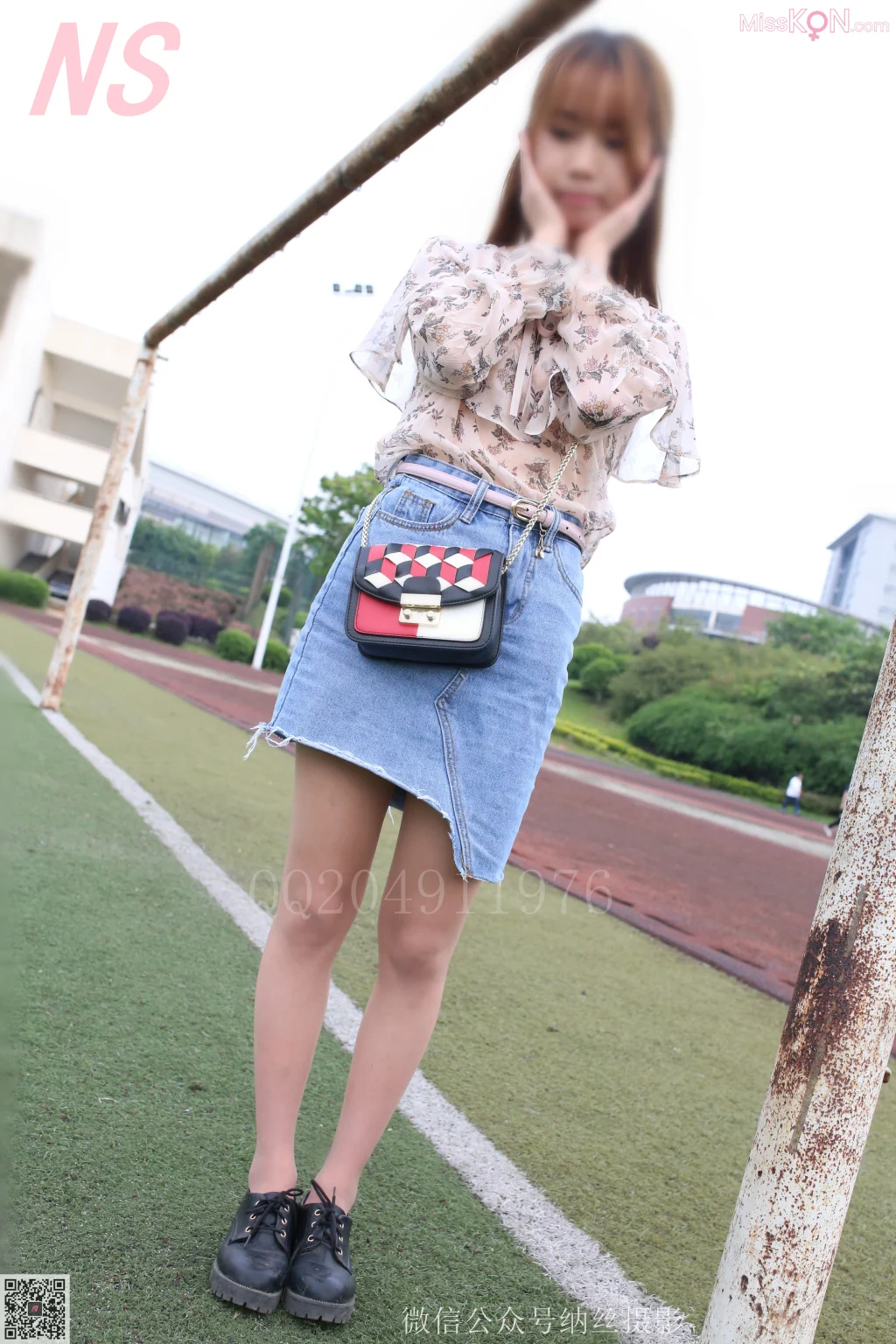 [NS纳丝摄影] No.063: 可可 牛仔短裙丝袜 (48 photos)