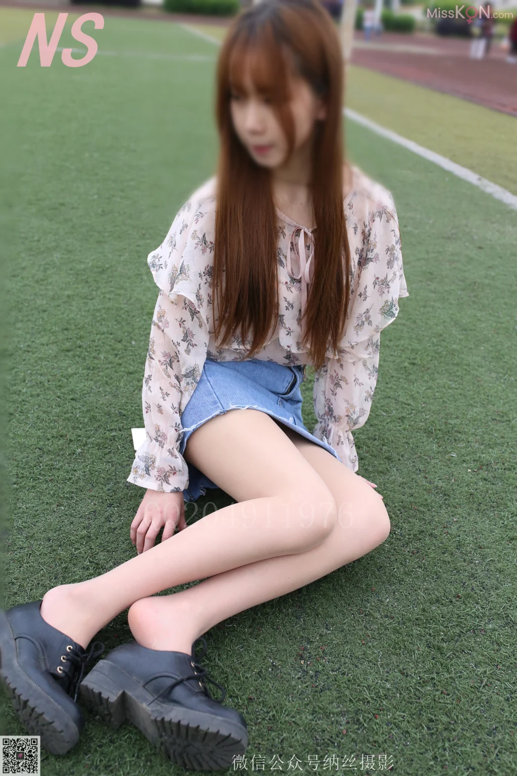 [NS纳丝摄影] No.063: 可可 牛仔短裙丝袜 (48 photos)