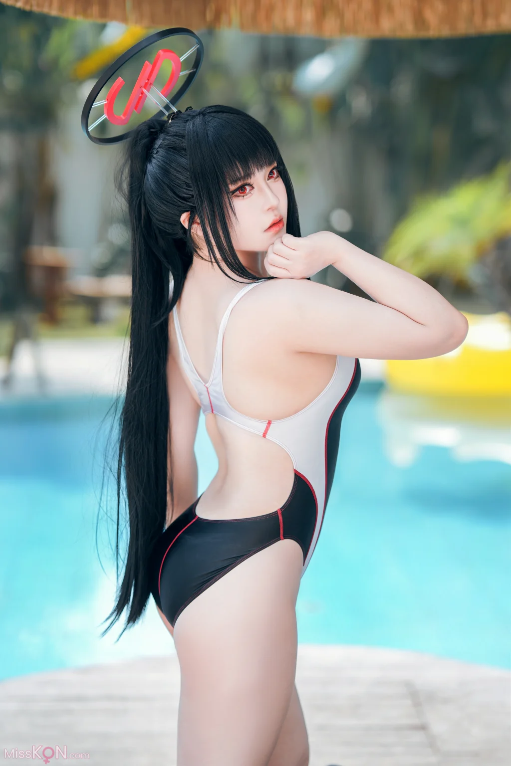 Coser@半半子: 蔚蓝档案 调月莉音 制服+竞泳 (64 photos + 5 videos)