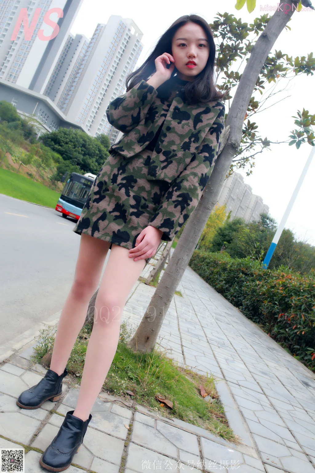 [NS纳丝摄影] No.076: 微微 迷彩少女户外肉丝 (89 photos)