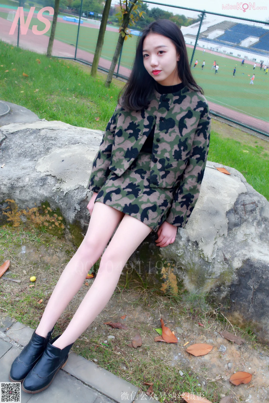 [NS纳丝摄影] No.076: 微微 迷彩少女户外肉丝 (89 photos)